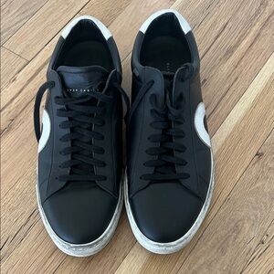 Oliver Cabell Black Sneakers with White Accents